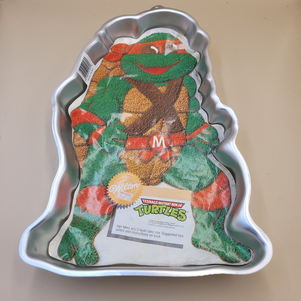 Vintage 1989 Wilton TMNT Michelangelo Cake Pan Teenage Mutant Ninja Turtle bake